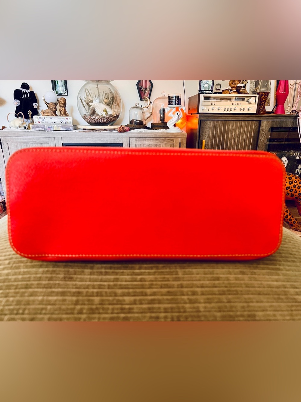 Kate Spade New York Red Pebbled Leather Dome Satchel Bag - Picture 3 of 7